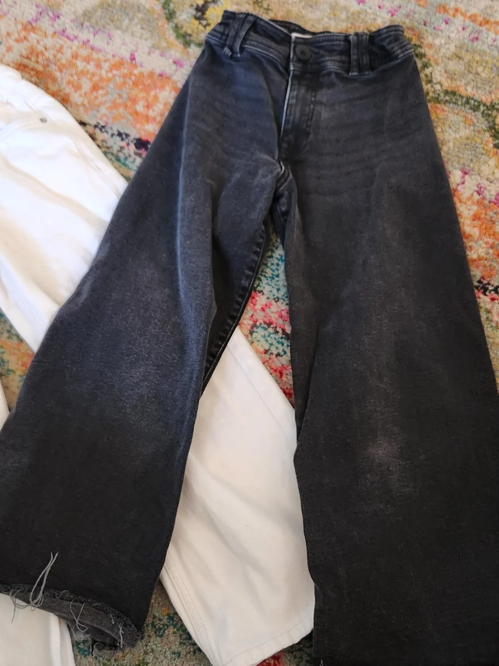 6 PAIRS Of GIRL Zara Blue (3), Black & Grey Kids Denim Jeans
